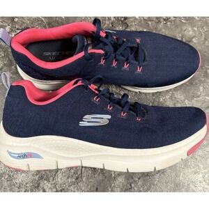 Skechers Navy and Pink Air Cooled Sneakers